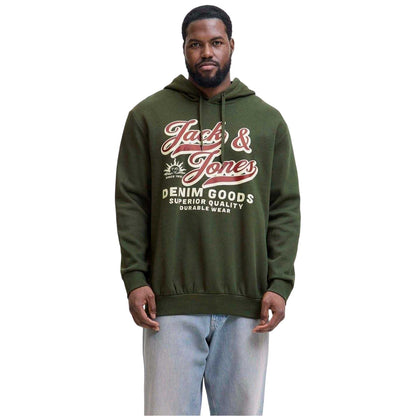 Duffle Bag - Side - Jack And Jones Mens Lettering Logo Long-Sleeved Hoodie