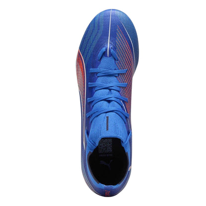 Blue-White - Side - Puma Womens-Ladies Ultra Match+ Firm Ground Football Boots