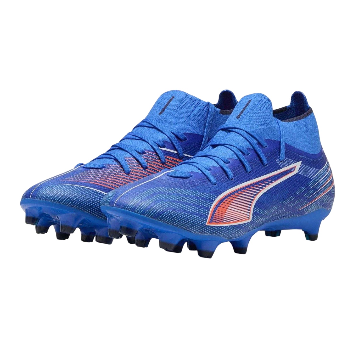 Blue-White - Pack Shot - Puma Womens-Ladies Ultra Match+ Firm Ground Football Boots