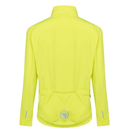 Hi Vis Yellow - Back - Endura Mens Xtract Roubaix Soft Shell Jacket