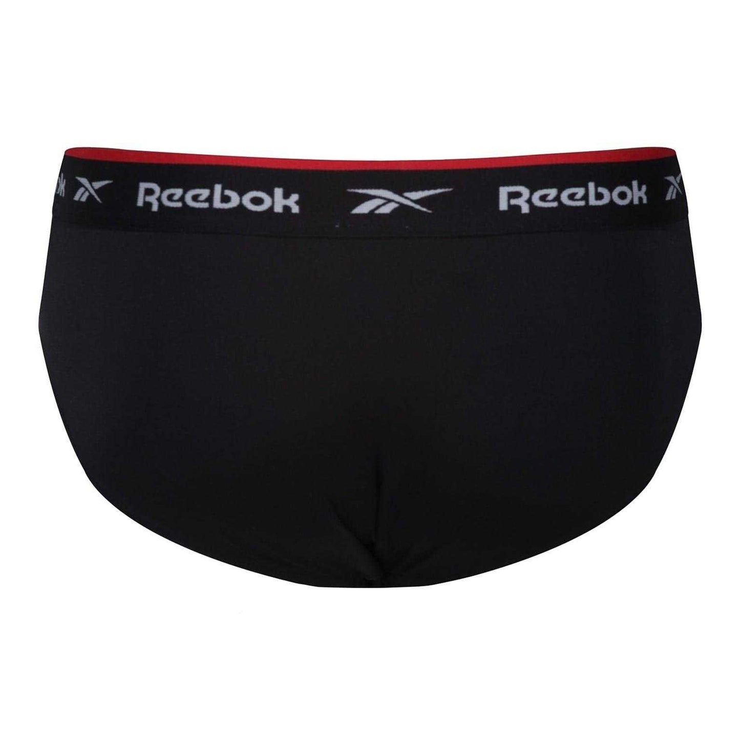 Black - Back - Reebok Mens Wiggins Briefs (Pack of 3)