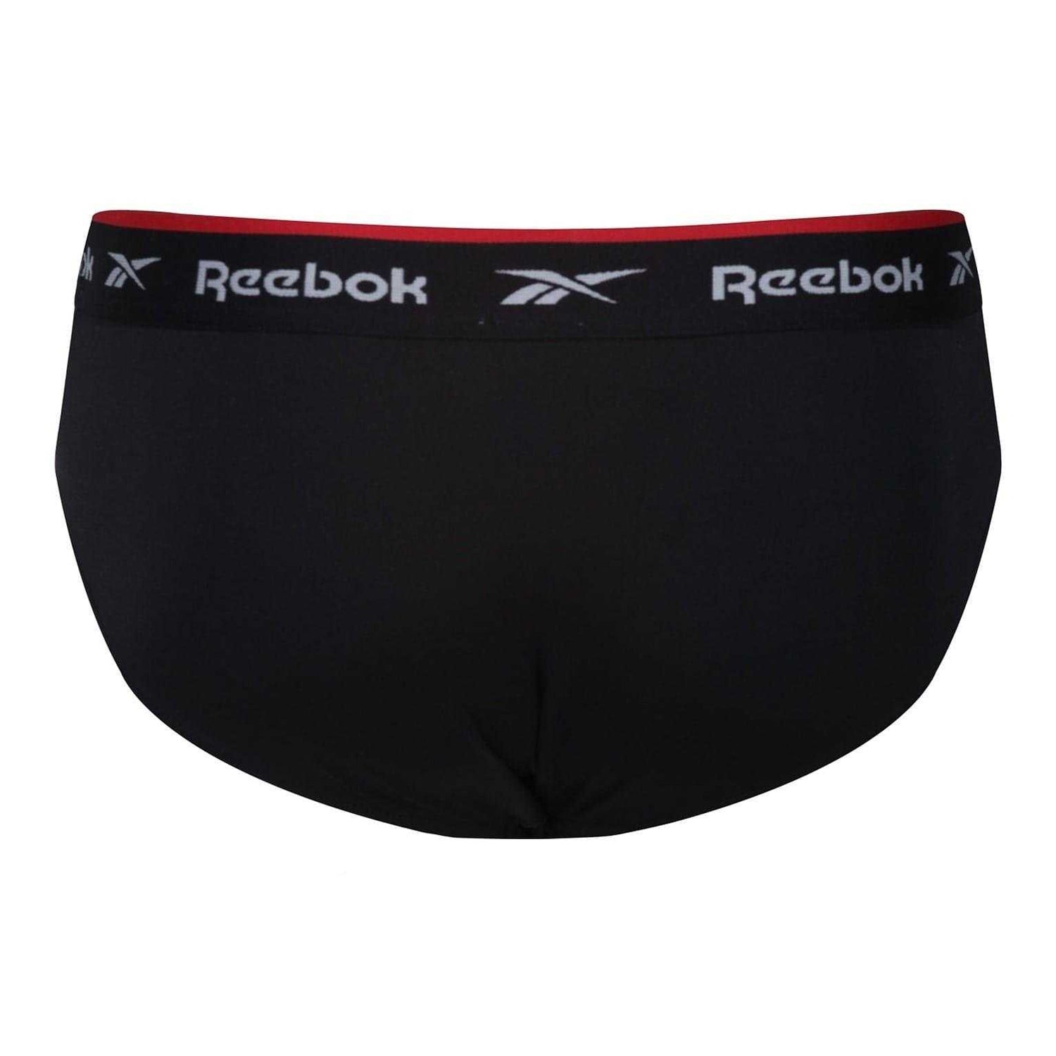 Black - Back - Reebok Mens Wiggins Briefs (Pack of 3)