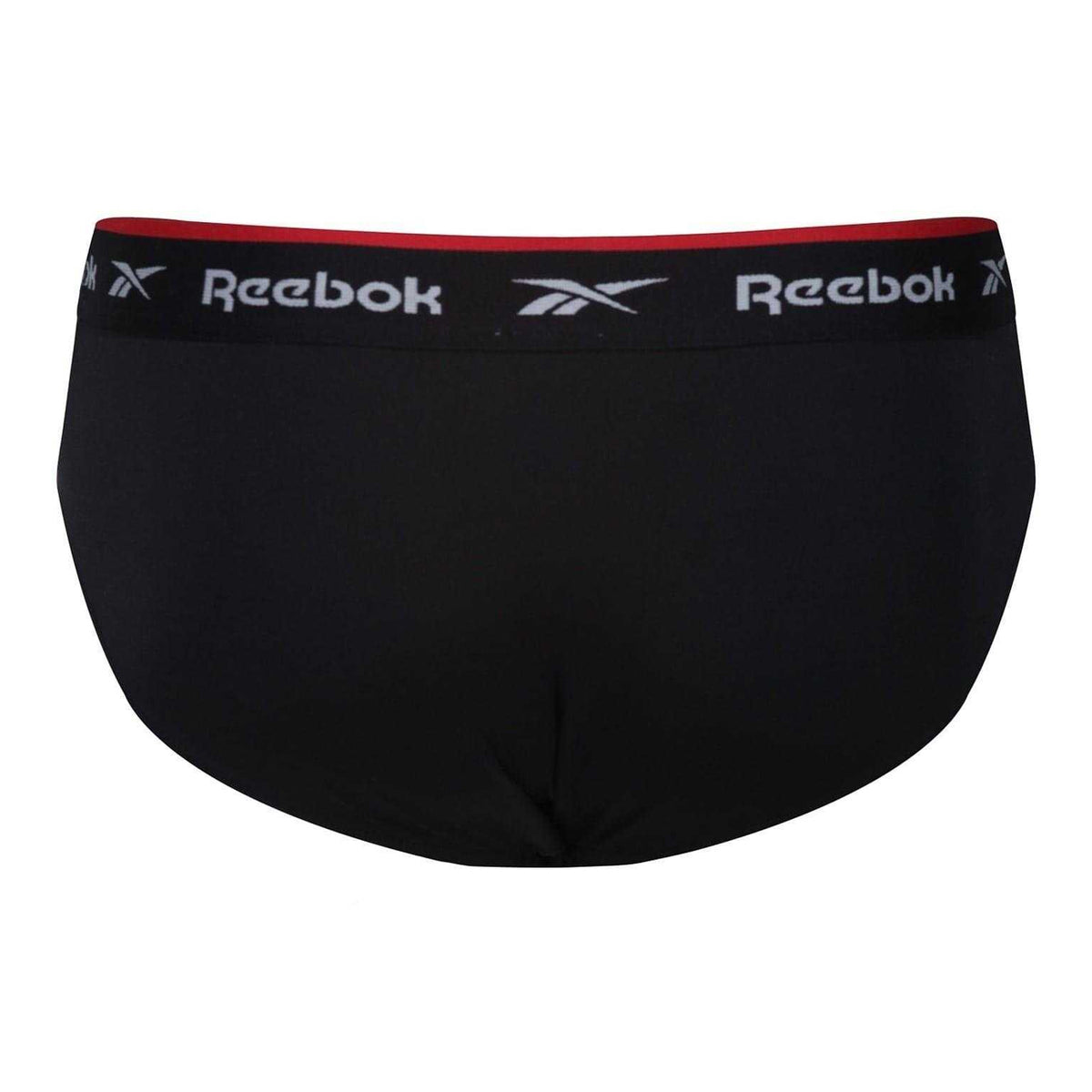 Black - Back - Reebok Mens Wiggins Briefs (Pack of 3)