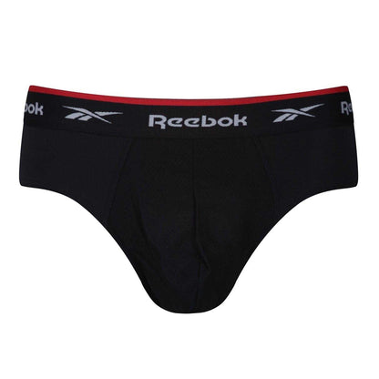 Black - Side - Reebok Mens Wiggins Briefs (Pack of 3)
