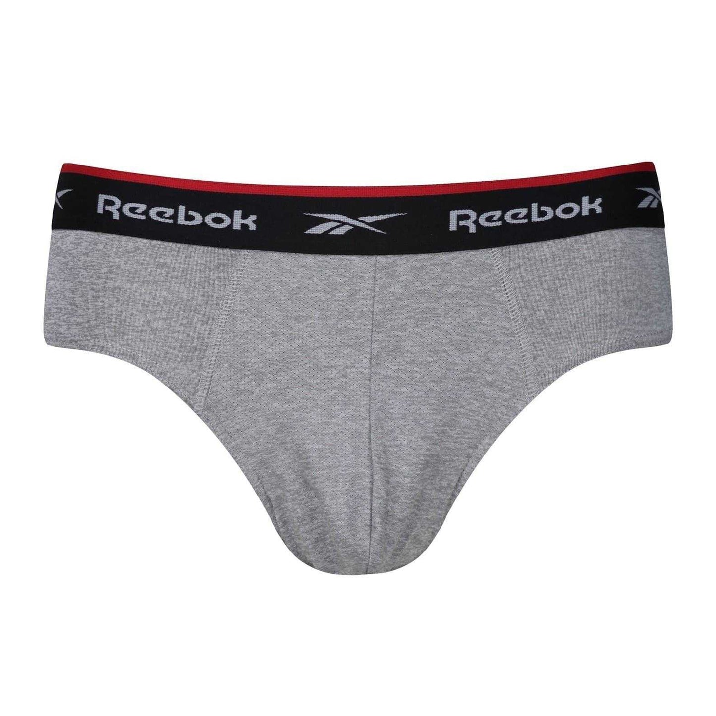 Black-White-Grey - Side - Reebok Mens Wiggins Briefs (Pack of 3)
