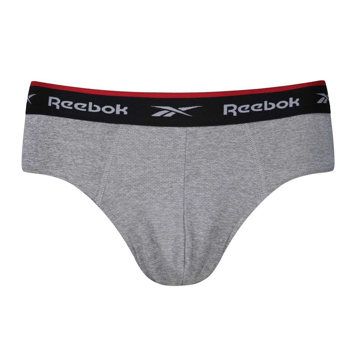Black-White-Grey - Side - Reebok Mens Wiggins Briefs (Pack of 3)