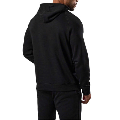 Black-Gold - Back - Gym King Mens Lettering Raglan Hoodie