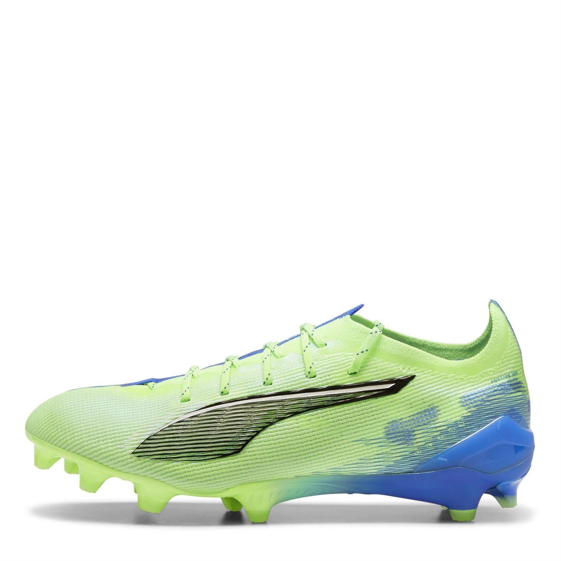 Green-White-Blue - Back - Puma Womens-Ladies Ultra Ultimate Firm Ground Football Boots