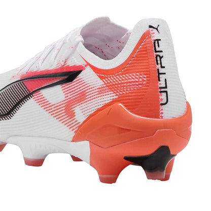 White-Red - Back - Puma Womens-Ladies Ultra Ultimate Firm Ground Football Boots