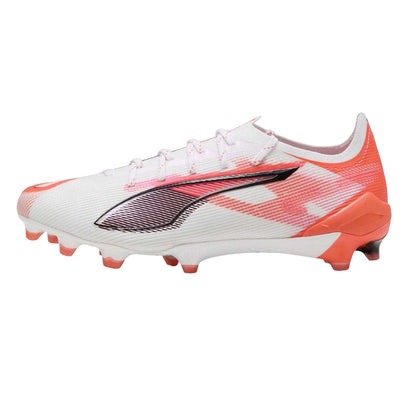White-Red - Side - Puma Womens-Ladies Ultra Ultimate Firm Ground Football Boots