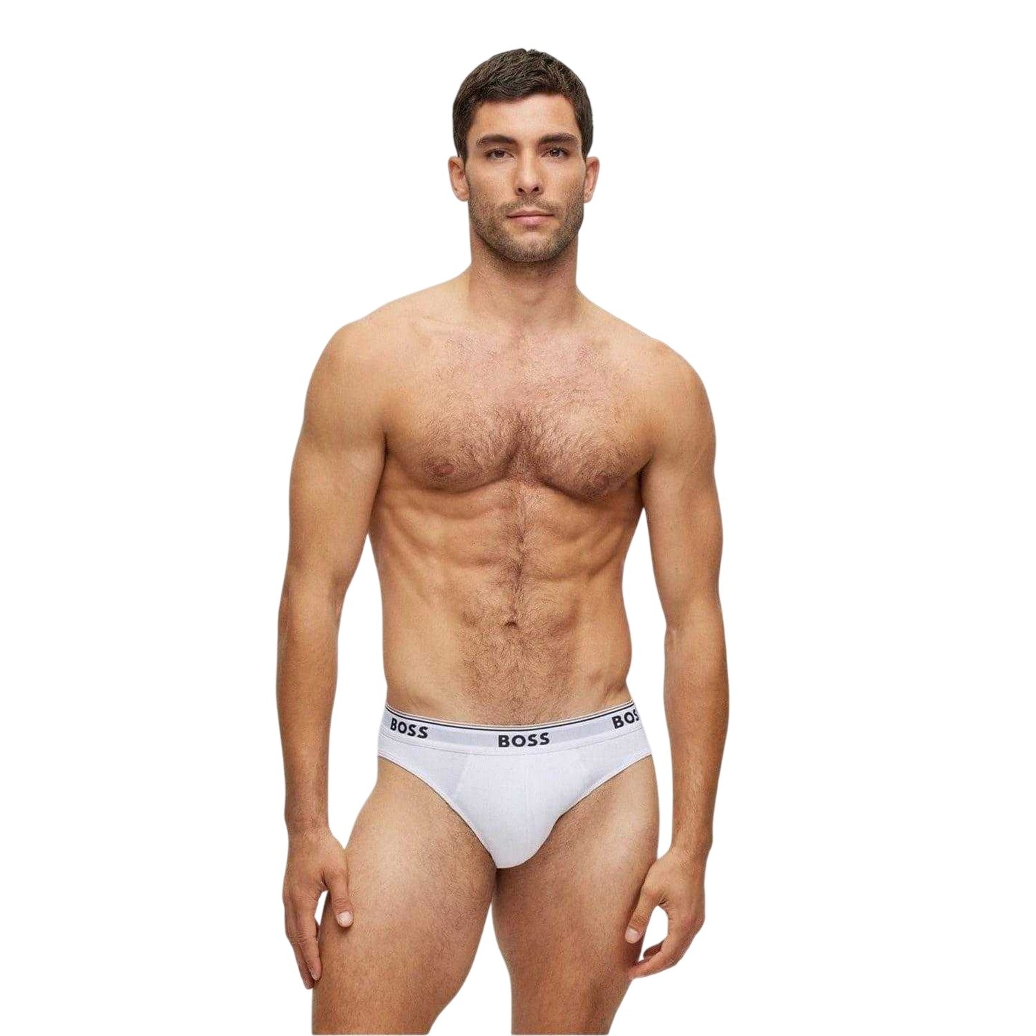 White - Lifestyle - Boss Mens Premium Cotton Briefs (Pack of 3)