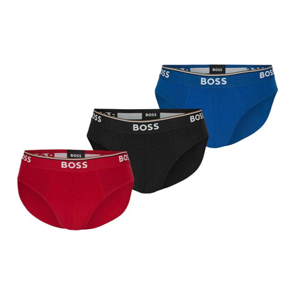 Brown - Front - Boss Mens Premium Cotton Briefs (Pack of 3)