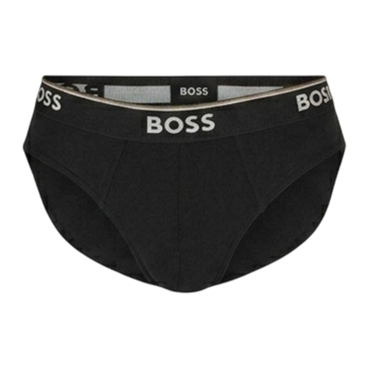 Brown - Side - Boss Mens Premium Cotton Briefs (Pack of 3)