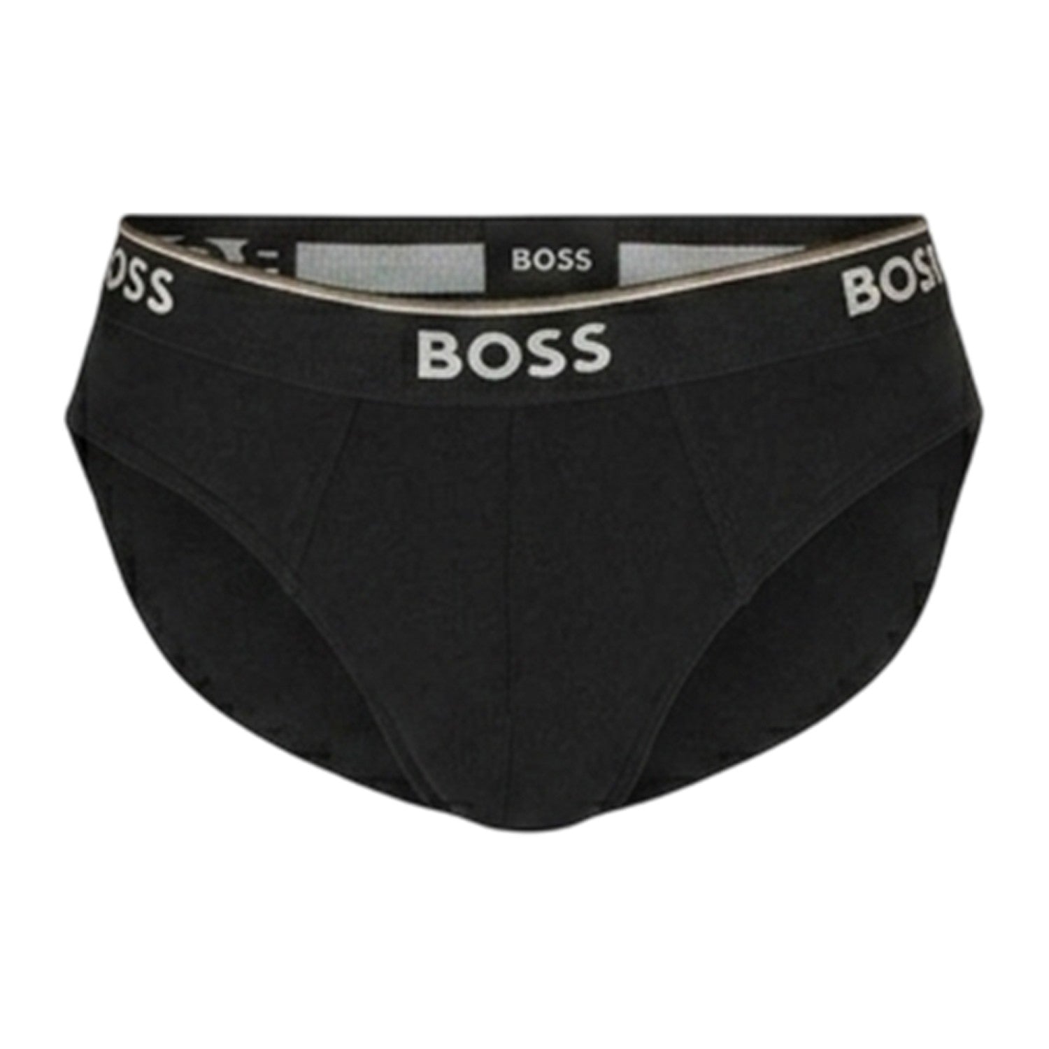 Brown - Side - Boss Mens Premium Cotton Briefs (Pack of 3)