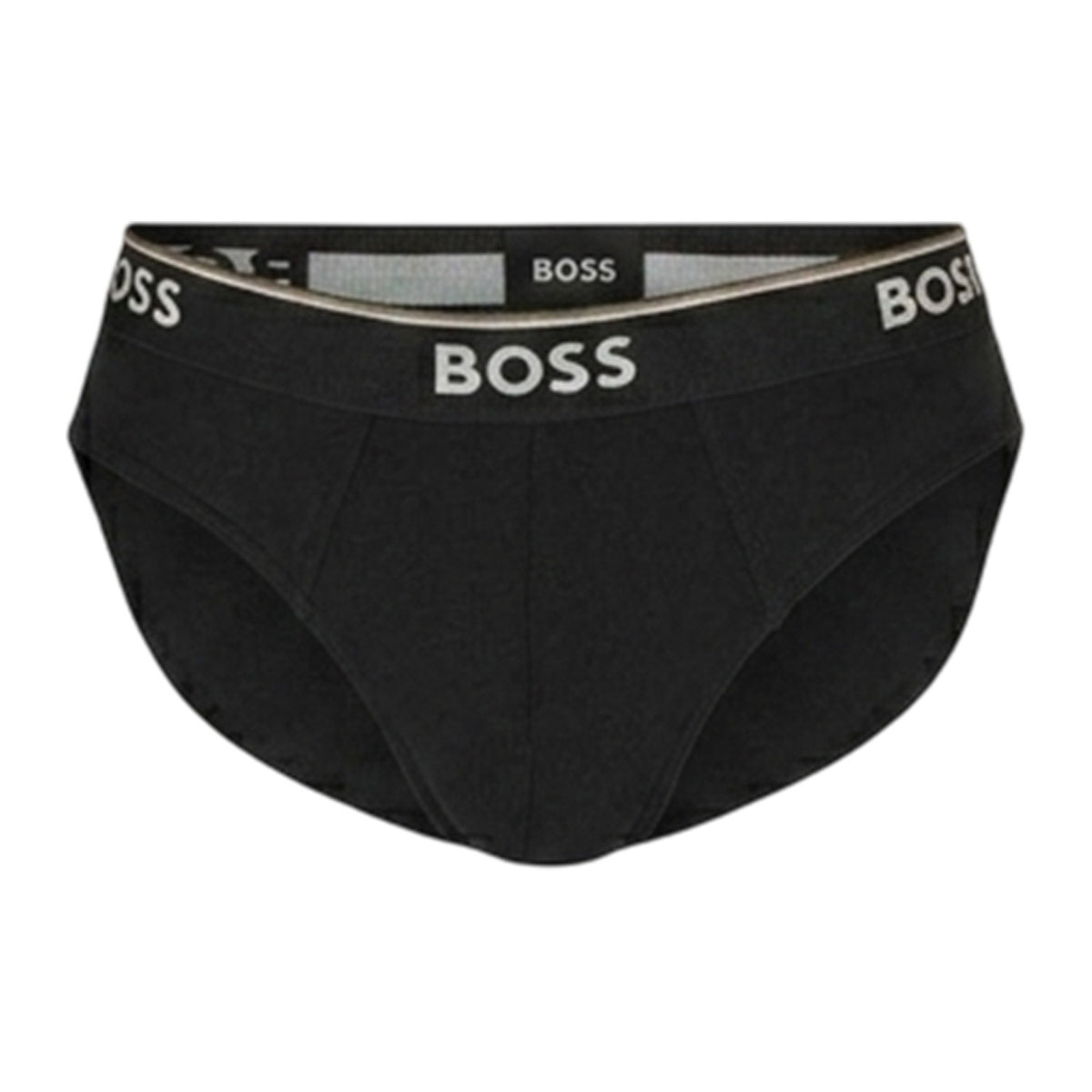 Brown - Side - Boss Mens Premium Cotton Briefs (Pack of 3)