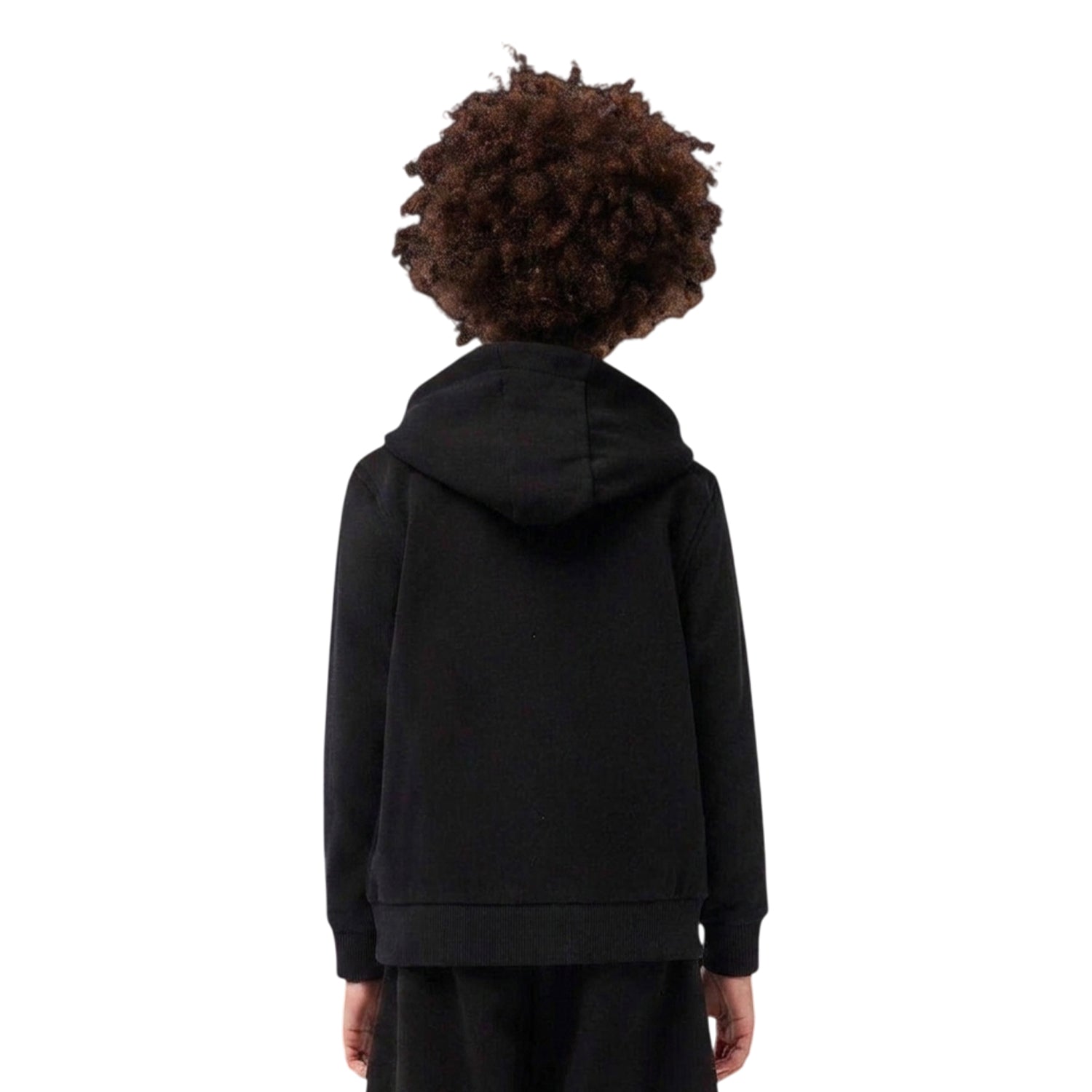 Black - Back - Lacoste Boys Basic Full Zip Hoodie