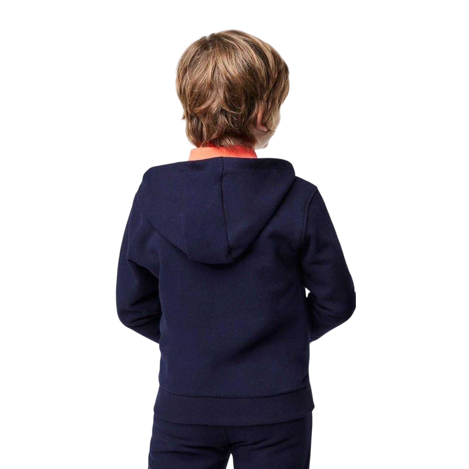 Navy - Back - Lacoste Boys Basic Full Zip Hoodie