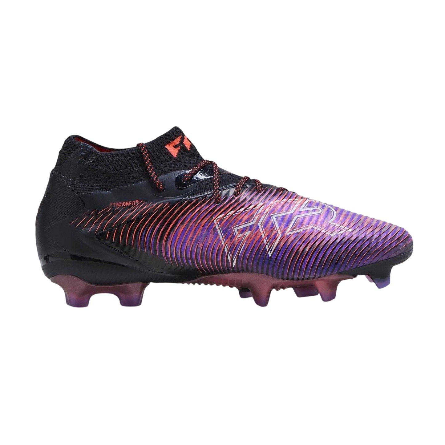 Black-Purple - Front - Puma Womens-Ladies Future 8 Ultimate Firm Ground Football Boots