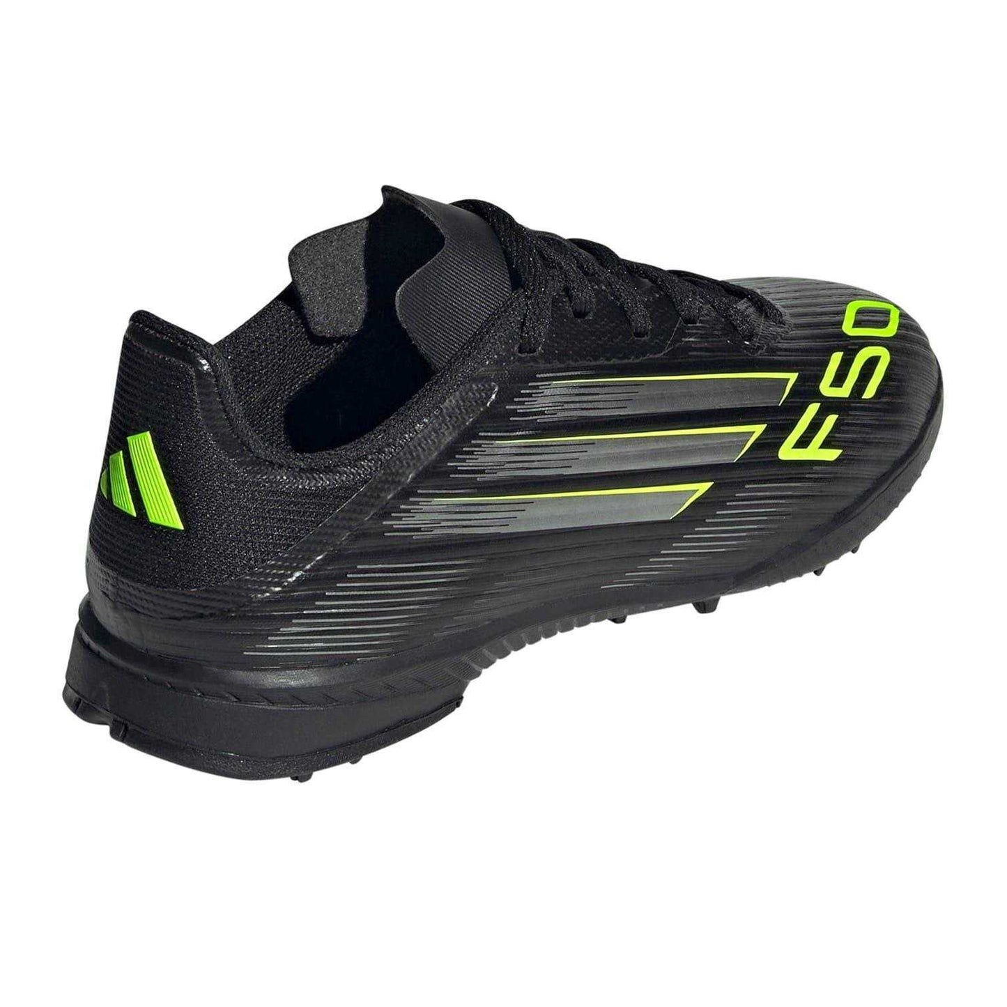 Black-Lemon - Back - Adidas Childrens-Kids F50 League Astro Turf Trainers