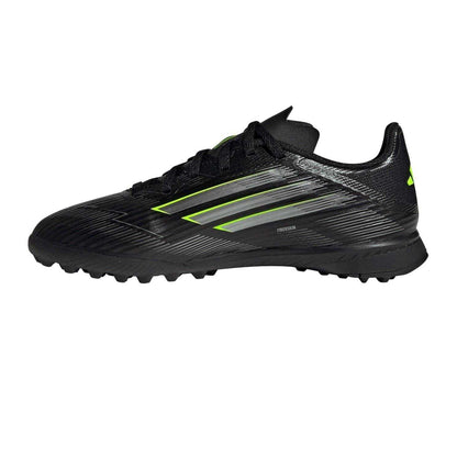 Black-Lemon - Side - Adidas Childrens-Kids F50 League Astro Turf Trainers