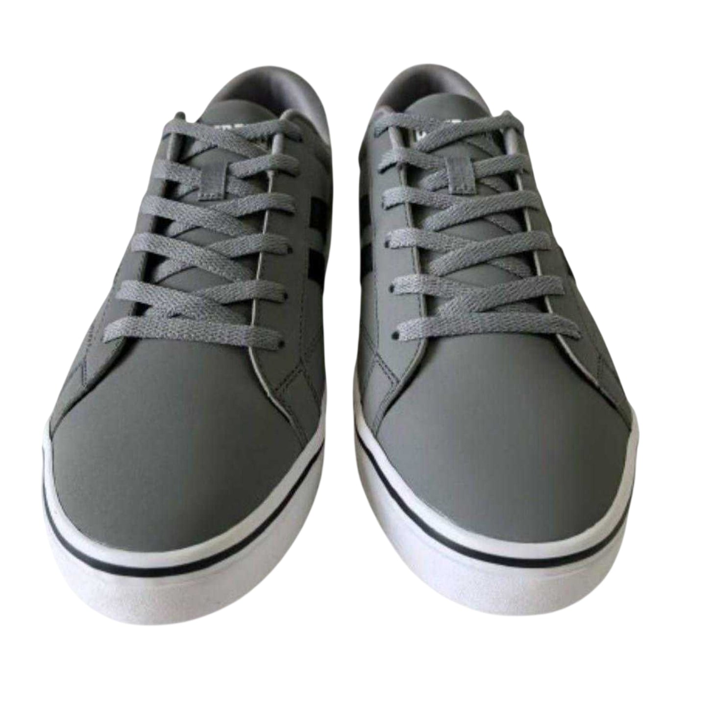 Grey-Black-White - Pack Shot - Lonsdale Mens Lace Trainers