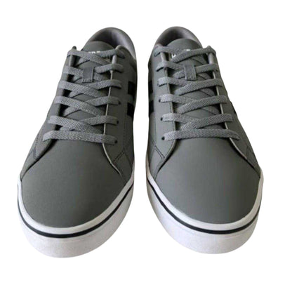 Grey-Black-White - Pack Shot - Lonsdale Mens Lace Trainers