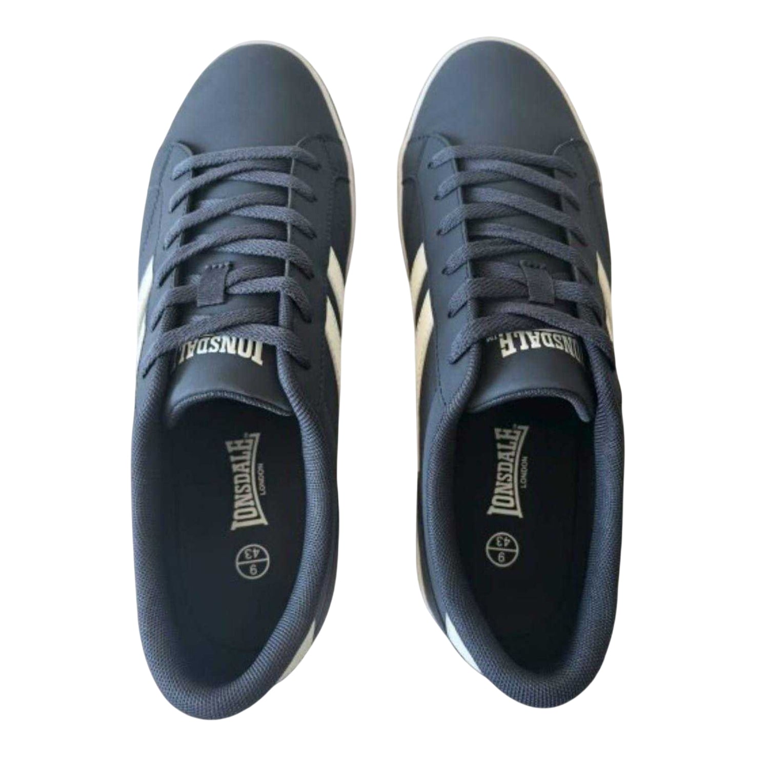 Navy-White - Lifestyle - Lonsdale Mens Lace Trainers