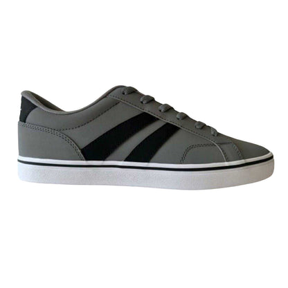 Grey-Black-White - Front - Lonsdale Mens Lace Trainers