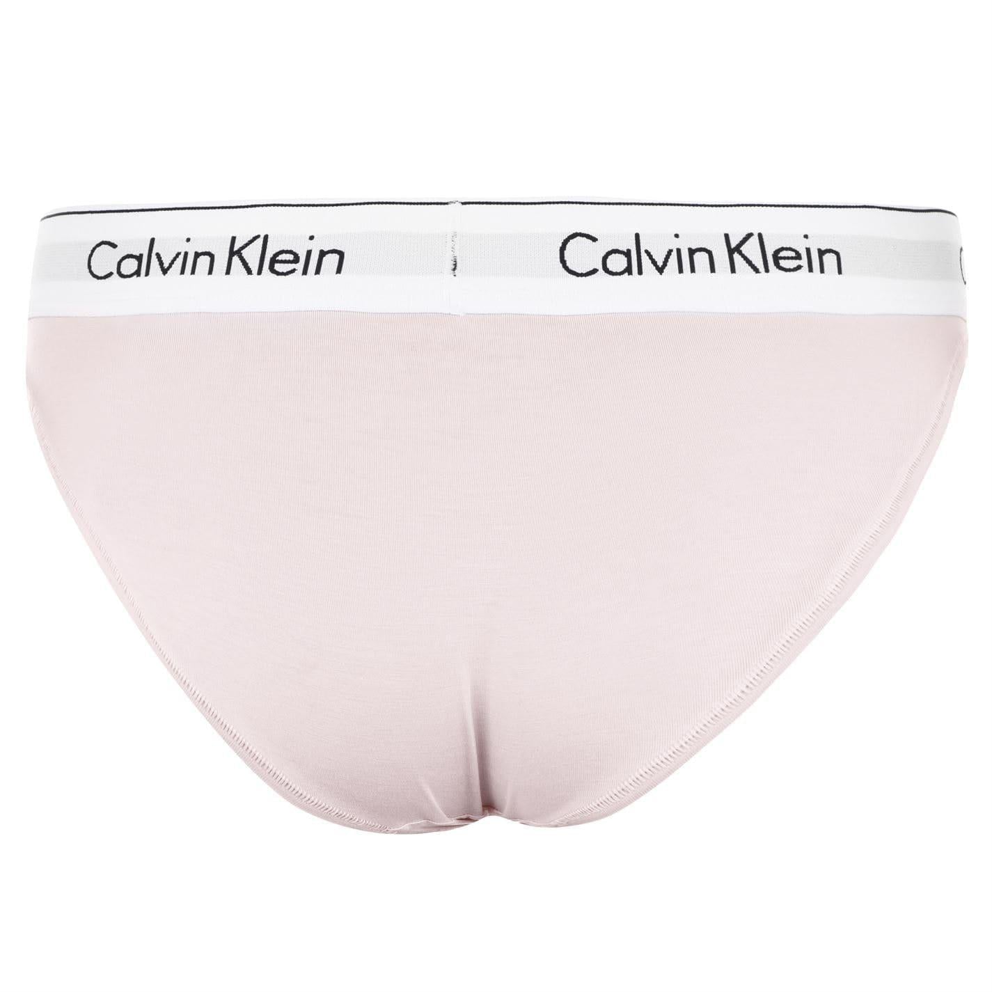 Light Pink - Back - Calvin Klein Womens-Ladies Cotton Blend Lightweight Modern Briefs