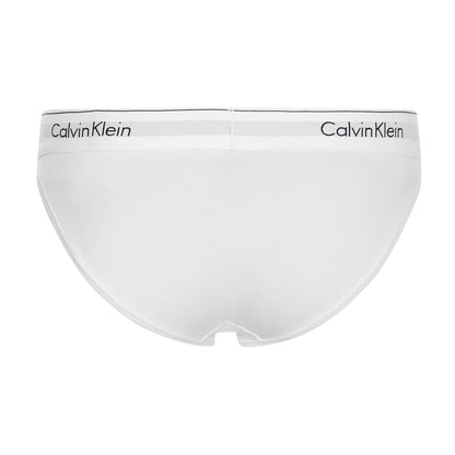 White - Back - Calvin Klein Womens-Ladies Cotton Blend Lightweight Modern Briefs