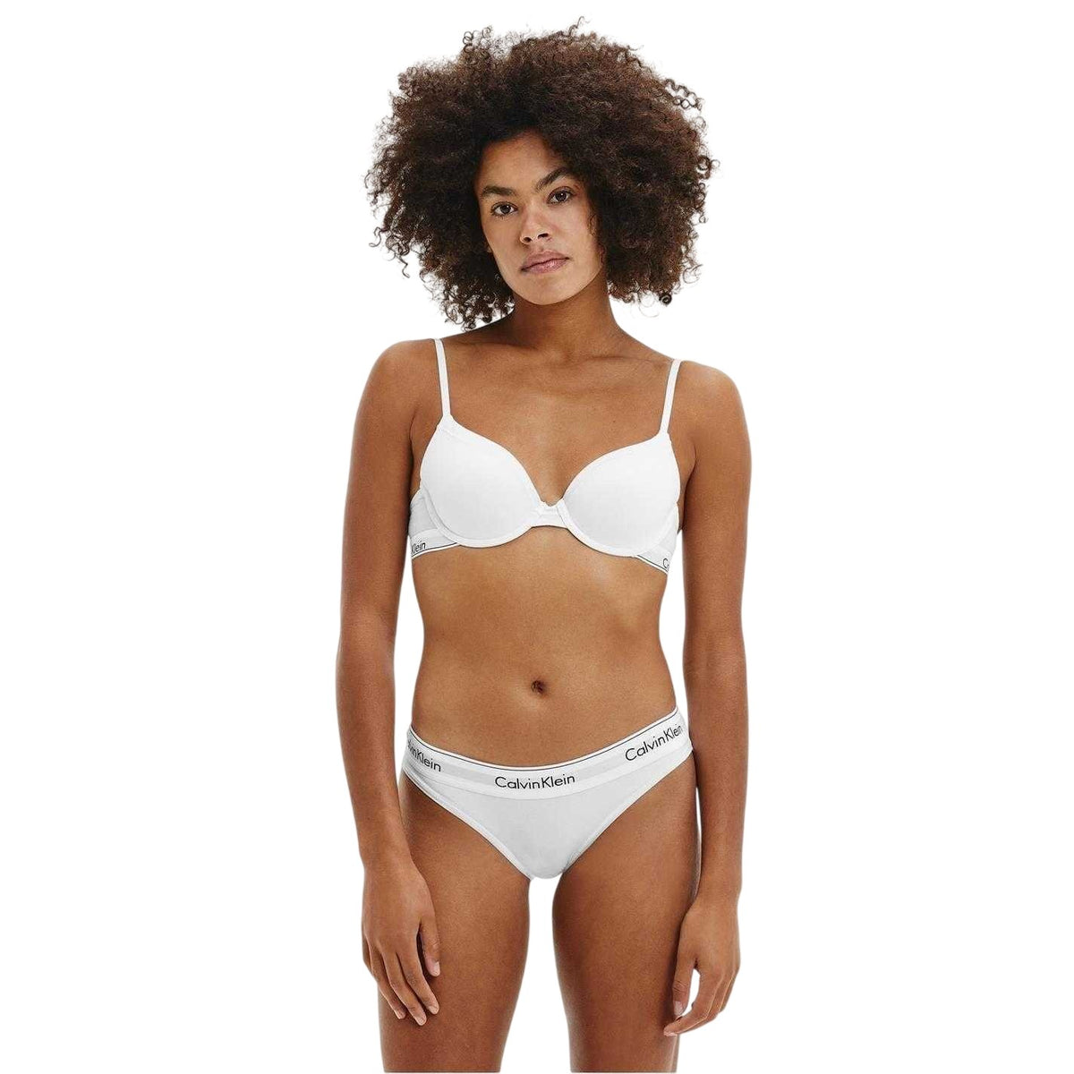 White - Lifestyle - Calvin Klein Womens-Ladies Cotton Blend Lightweight Modern Briefs