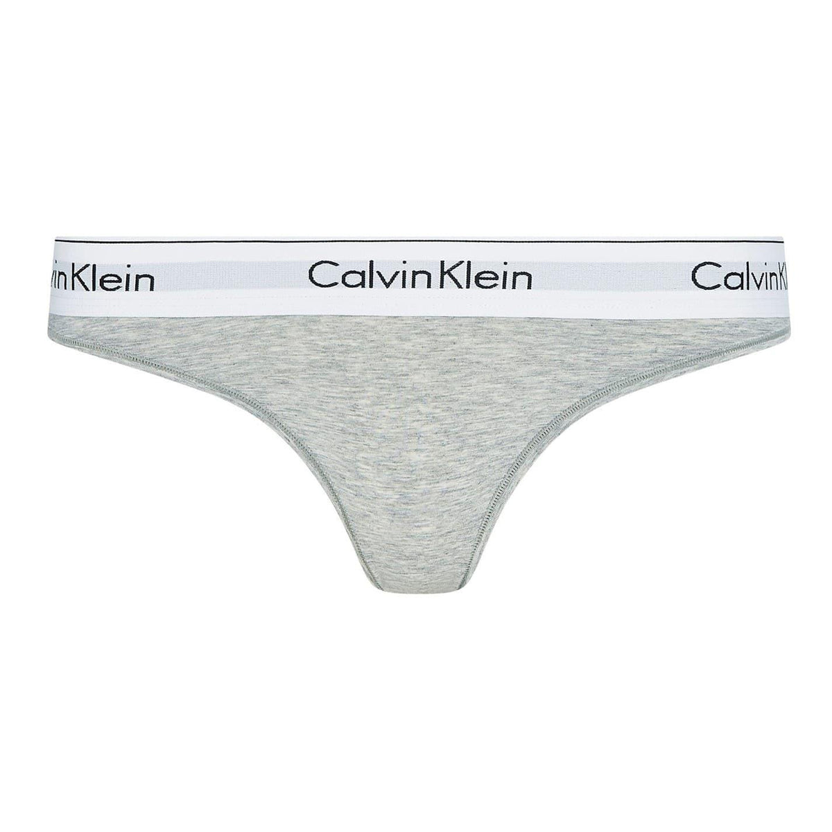 Grey - Front - Calvin Klein Womens-Ladies Cotton Blend Lightweight Modern Briefs