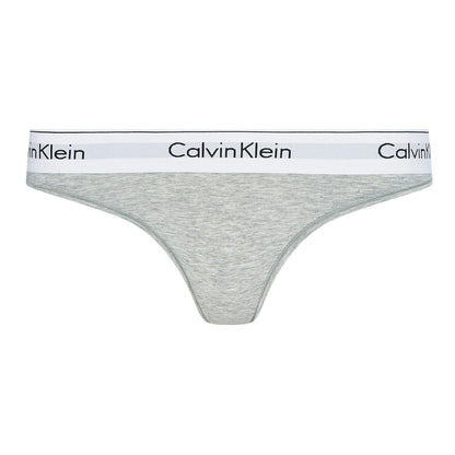 Grey - Front - Calvin Klein Womens-Ladies Cotton Blend Lightweight Modern Briefs