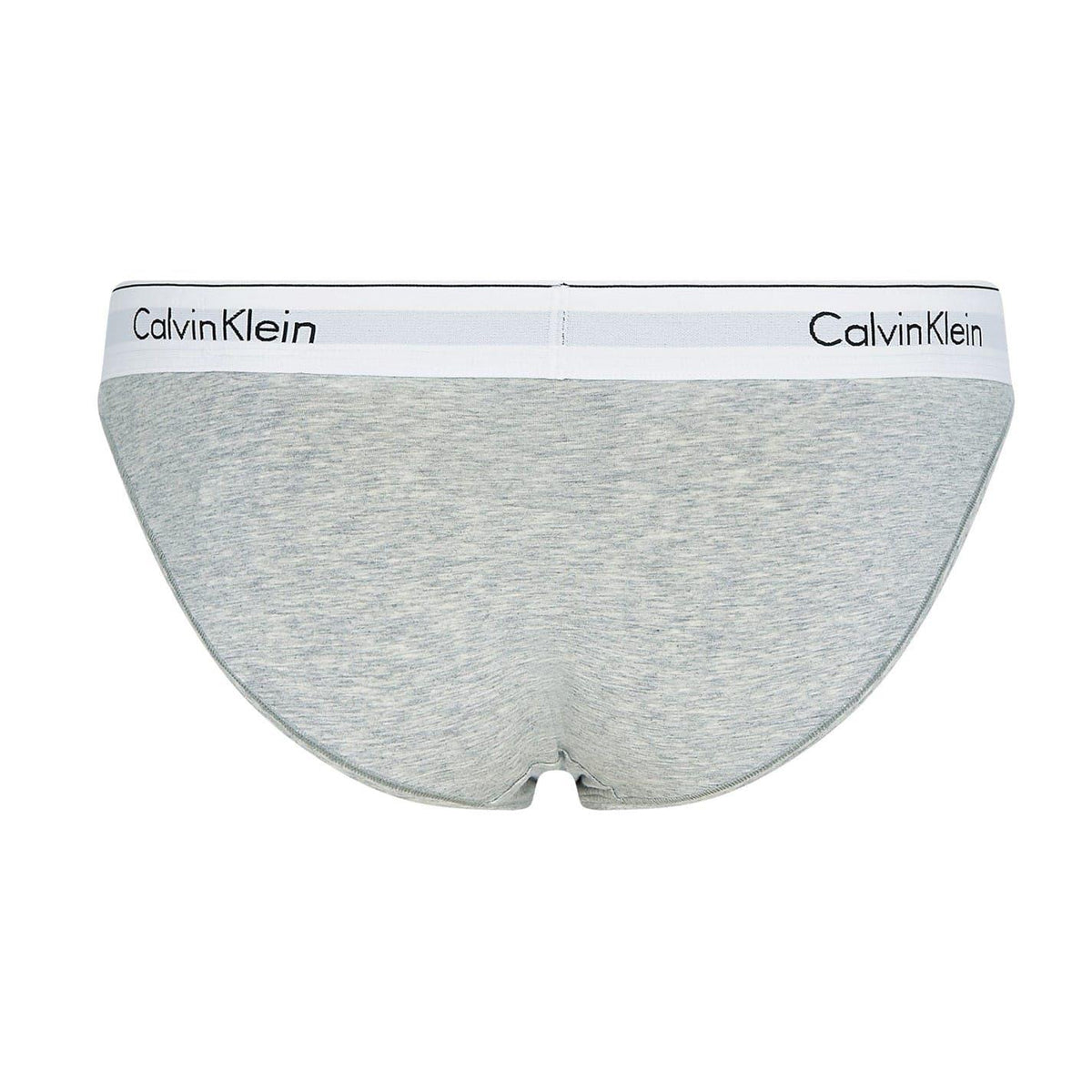 Grey - Back - Calvin Klein Womens-Ladies Cotton Blend Lightweight Modern Briefs