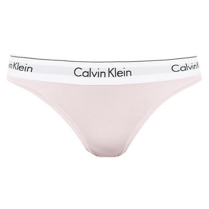 Light Pink - Front - Calvin Klein Womens-Ladies Cotton Blend Lightweight Modern Briefs
