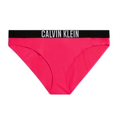 Signal Red - Front - Calvin Klein Womens-Ladies Logo Bikini Bottoms