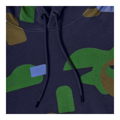 Dark Blue - Side - Boss Mens Camouflage Logo Hoodie