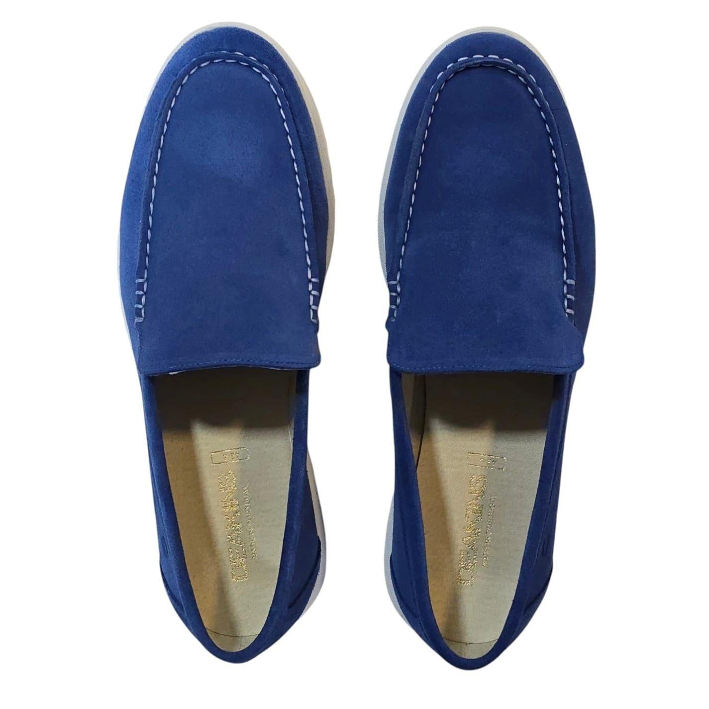 Blue - Lifestyle - Nicholas Deakins Mens Francis Suede Slip-on Loafers