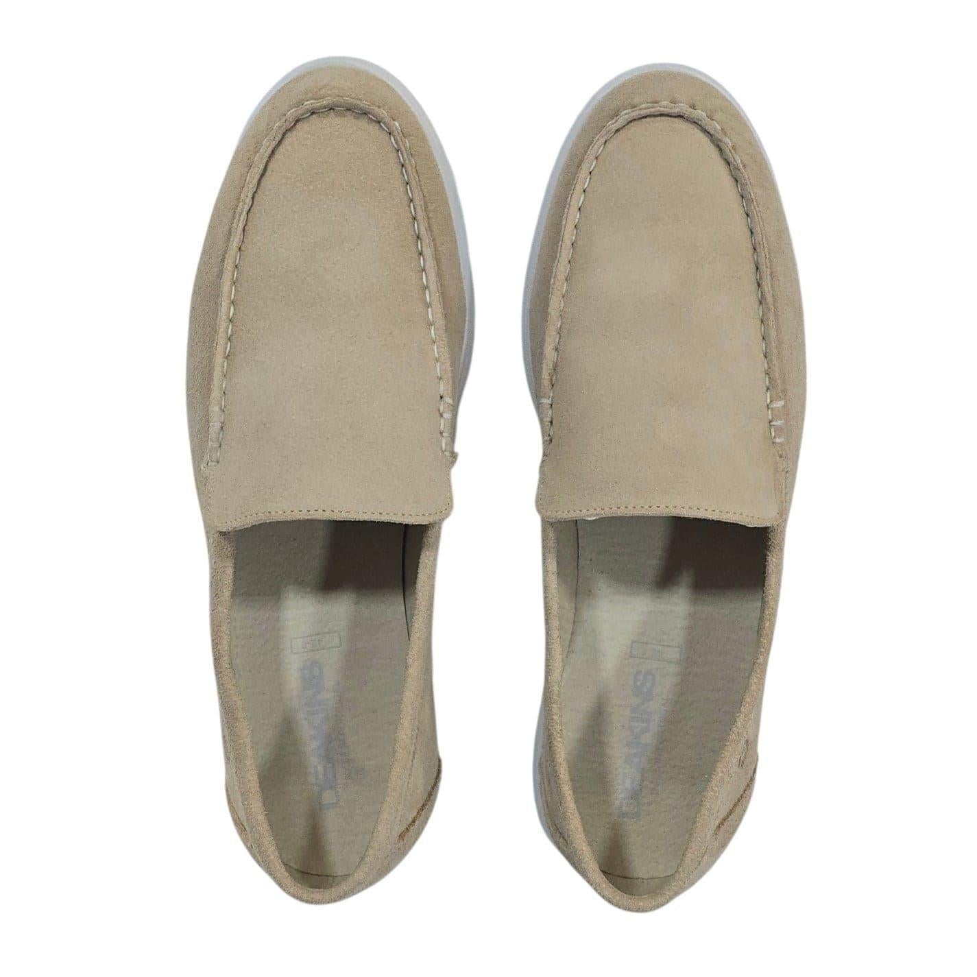 Almond - Lifestyle - Nicholas Deakins Mens Francis Suede Slip-on Loafers