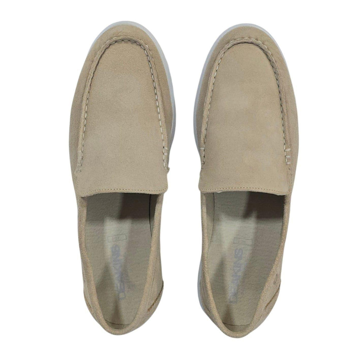 Almond - Lifestyle - Nicholas Deakins Mens Francis Suede Slip-on Loafers