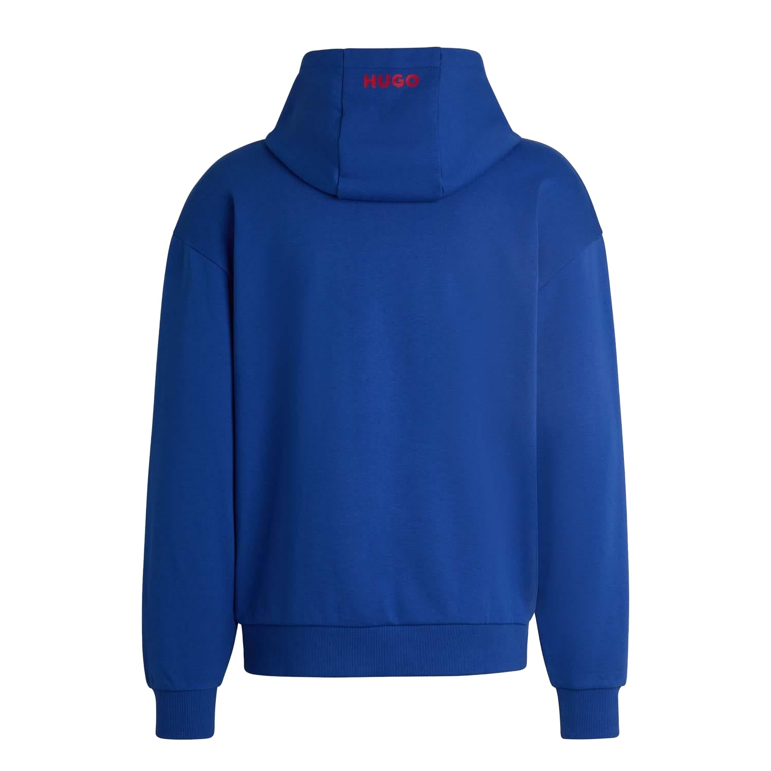 Blue - Back - Hugo Mens Pull Over Hoodie