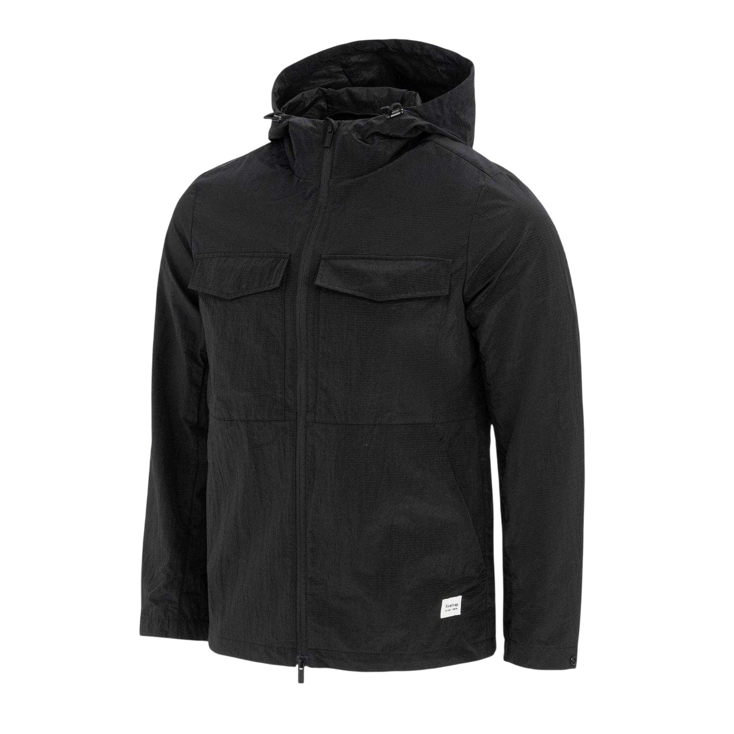 Black - Side - Firetrap Mens Windproof Reflective Jacket