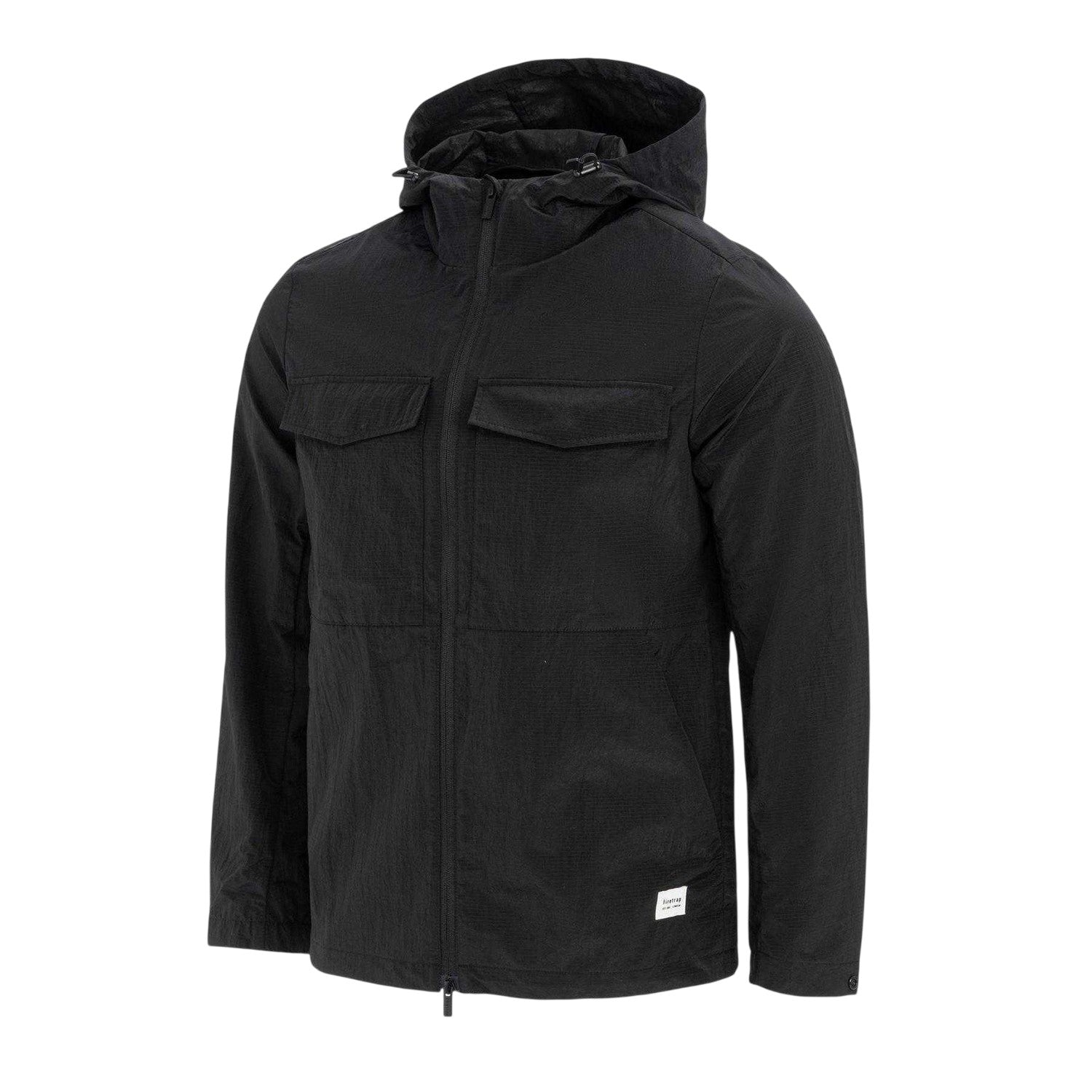 Black - Side - Firetrap Mens Windproof Reflective Jacket