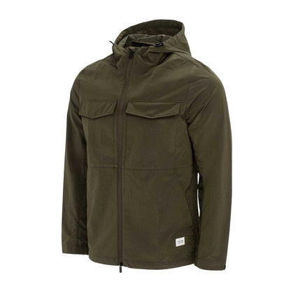 Khaki Green - Side - Firetrap Mens Windproof Reflective Jacket
