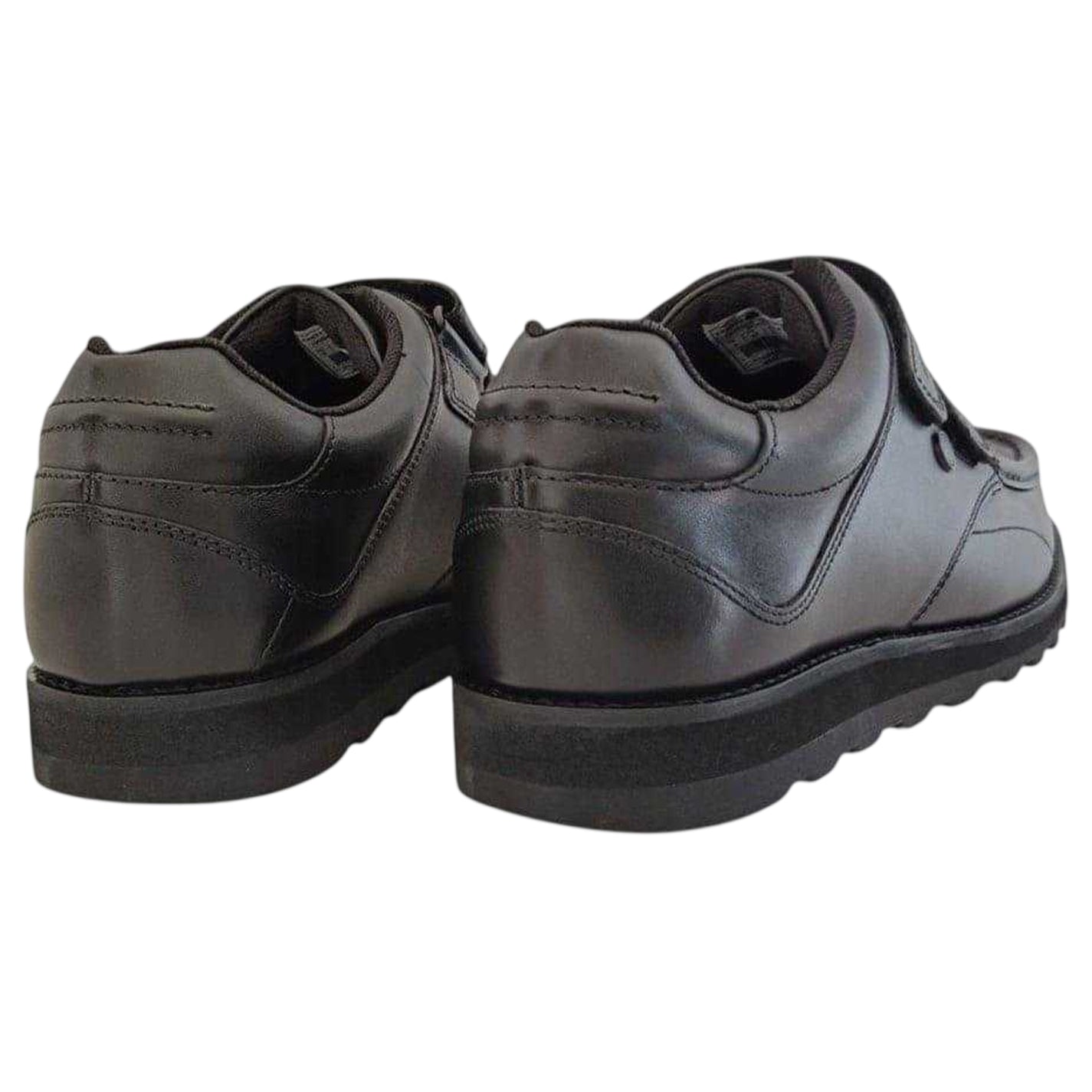Black - Back - Pretty Green Mens Harrow Vel Leather Brogues