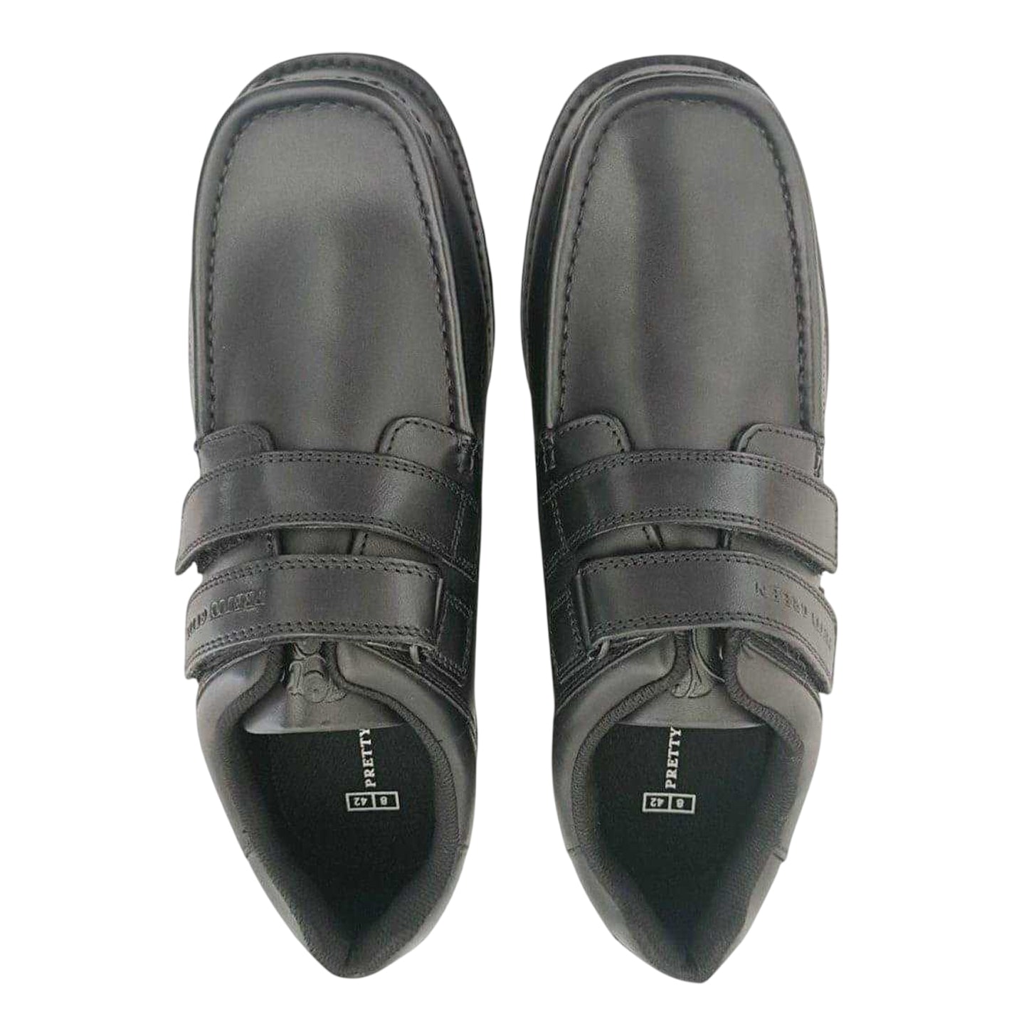 Black - Lifestyle - Pretty Green Mens Harrow Vel Leather Brogues