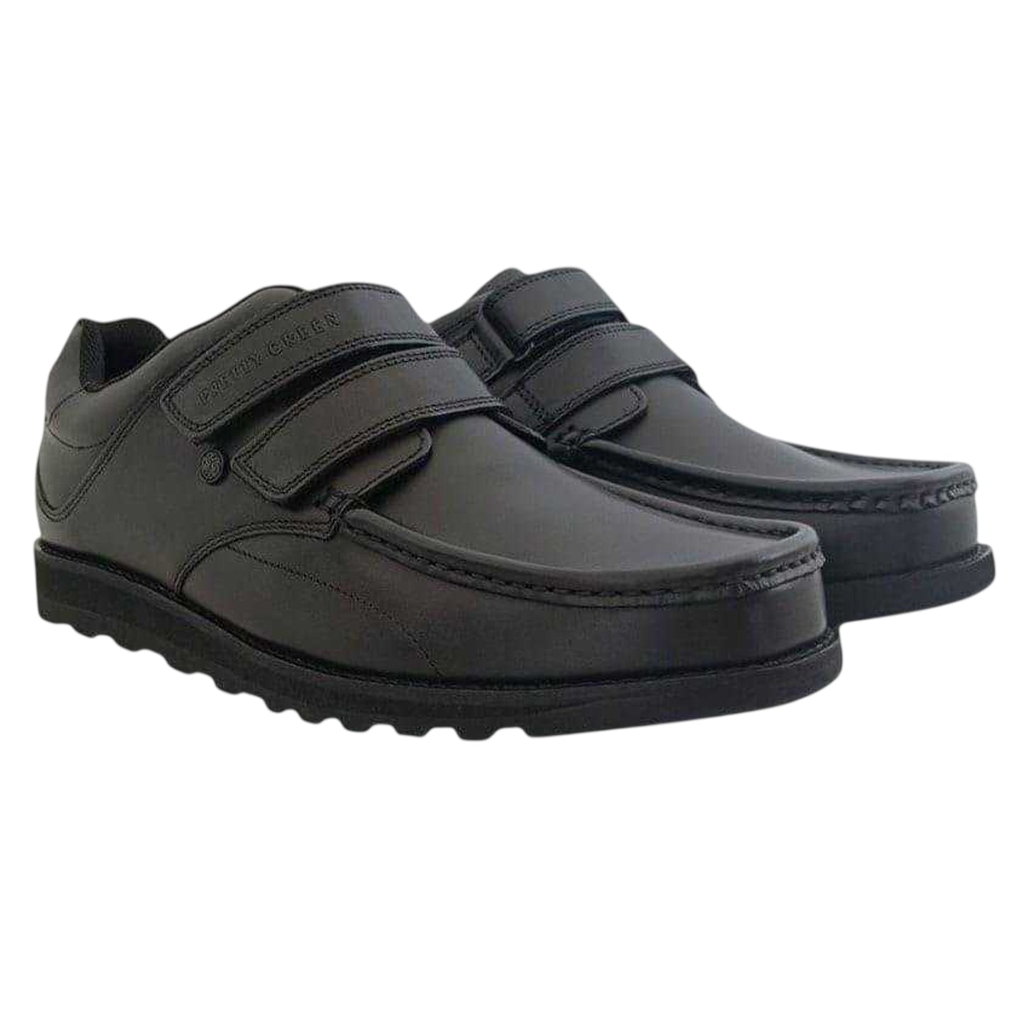 Black - Pack Shot - Pretty Green Mens Harrow Vel Leather Brogues
