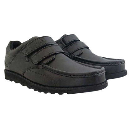 Black - Pack Shot - Pretty Green Mens Harrow Vel Leather Brogues