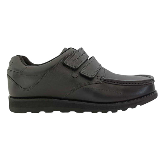 Black - Front - Pretty Green Mens Harrow Vel Leather Brogues