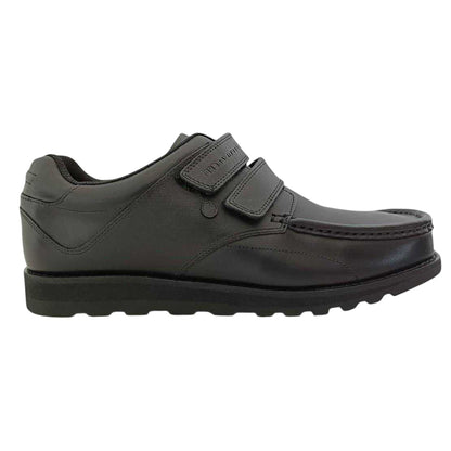 Black - Front - Pretty Green Mens Harrow Vel Leather Brogues